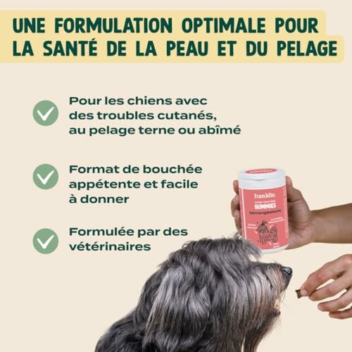 Complément pour la santé de la peau des chiens.