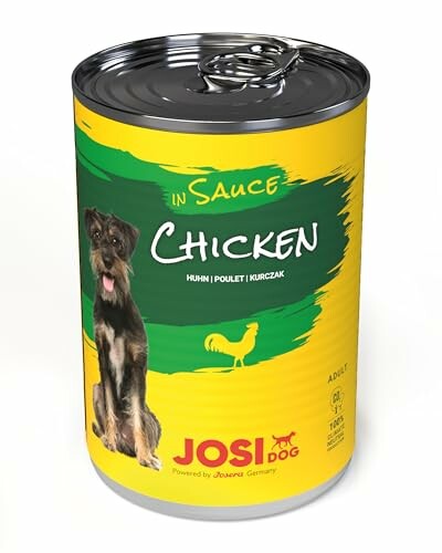 Boîte de nourriture pour chien au poulet