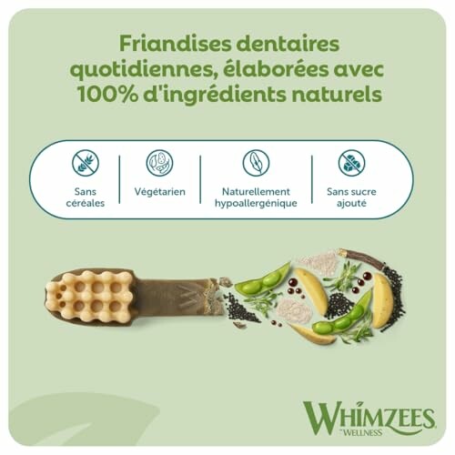 Friandises dentaires naturelles pour chiens, sans céréales