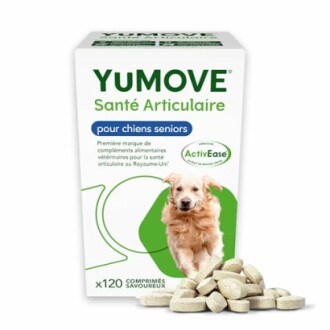 Compléments alimentaires pour chiens seniors avec santé articulaire.